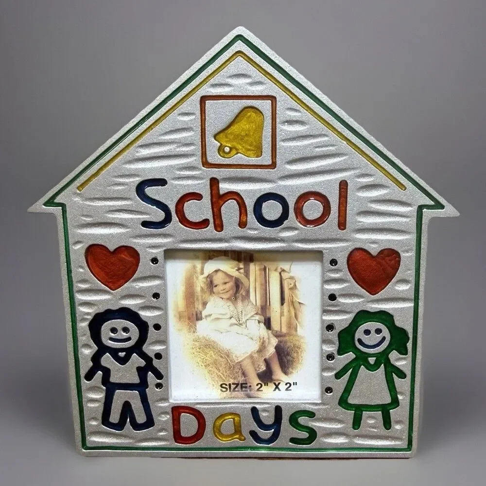 Hallmark Keepsake School Days Frame New No Box 2x2 Photo Handwriting Schoolhouse